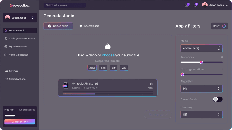 revocolize ai dashboard