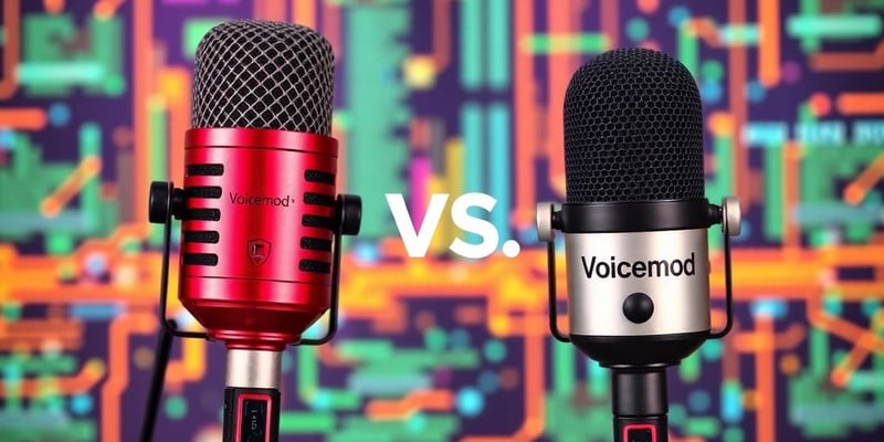 Two microphones for Voicemod and Voice.ai comparison.