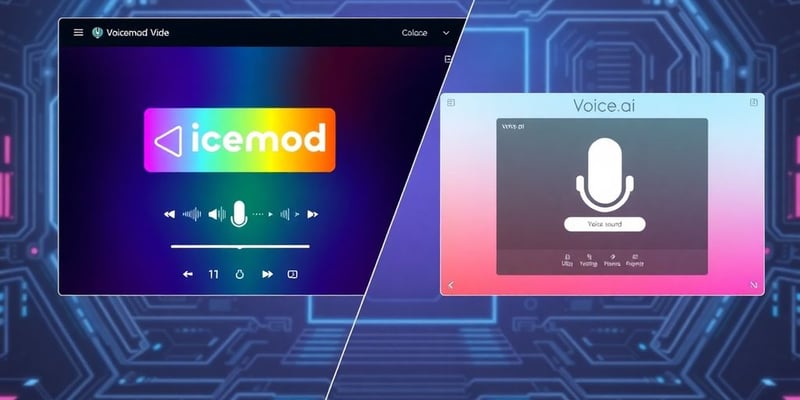 Comparative interfaces of Voicemod and Voice.ai voice generators.