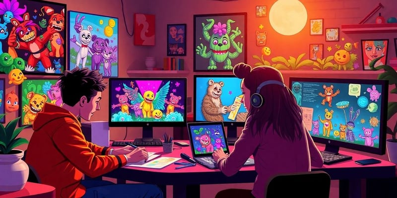 Creative individuals designing FNAF content with AI tools.